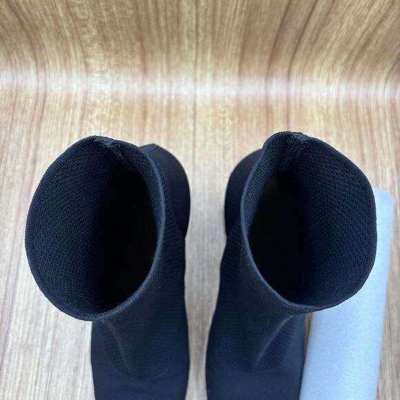 Robert Clergerie Keane Black Stretch Sock Booties EU 40/9.5 Mirrored Heel - Picture 8 of 12